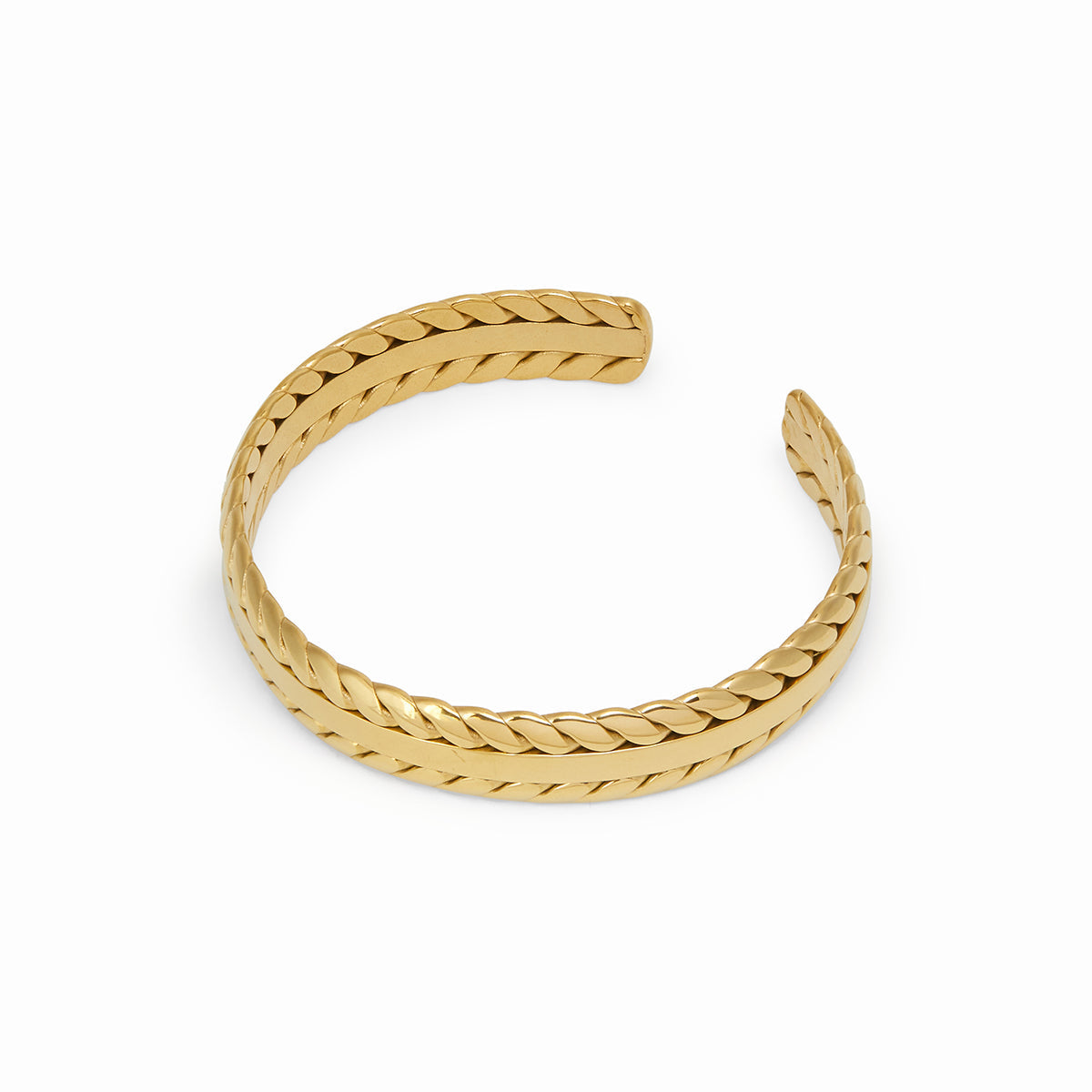 Woven Leaves Bangle Bracelet