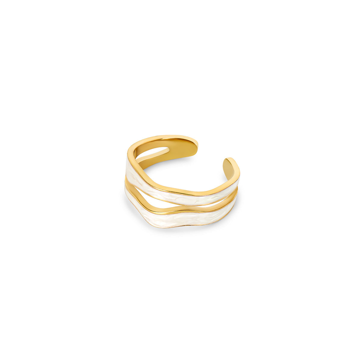 Marble Abstract Adjustable Ring