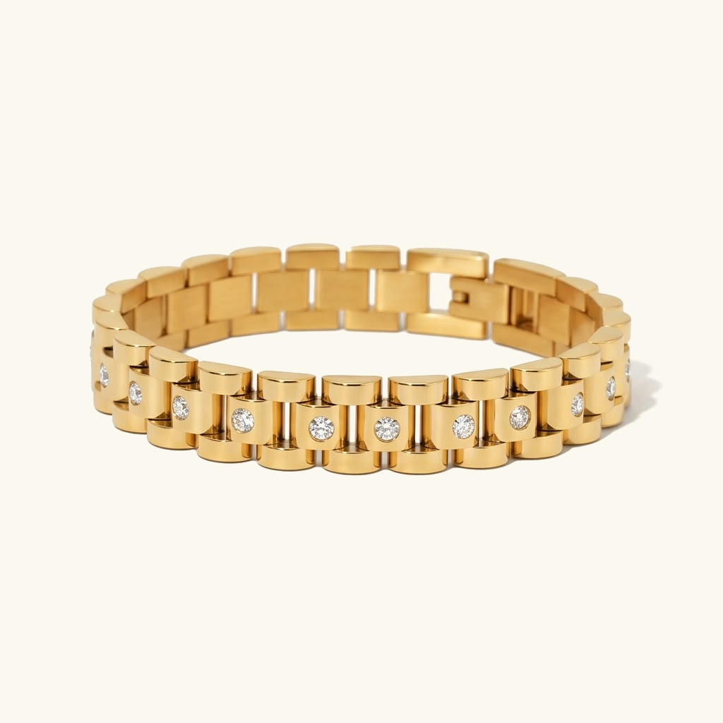 Gold Watchband Bracelet