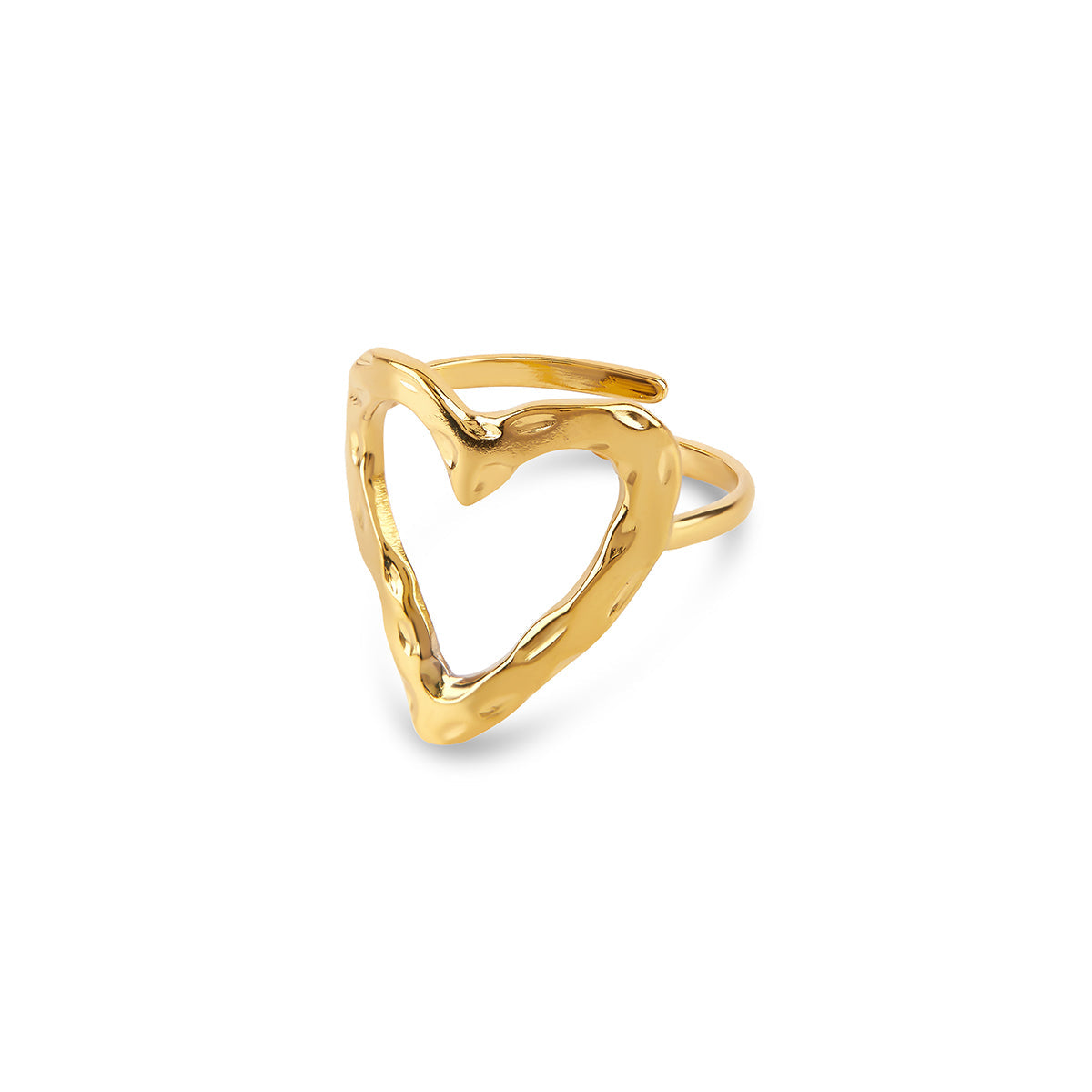 Crafted Heart Adjustable Ring