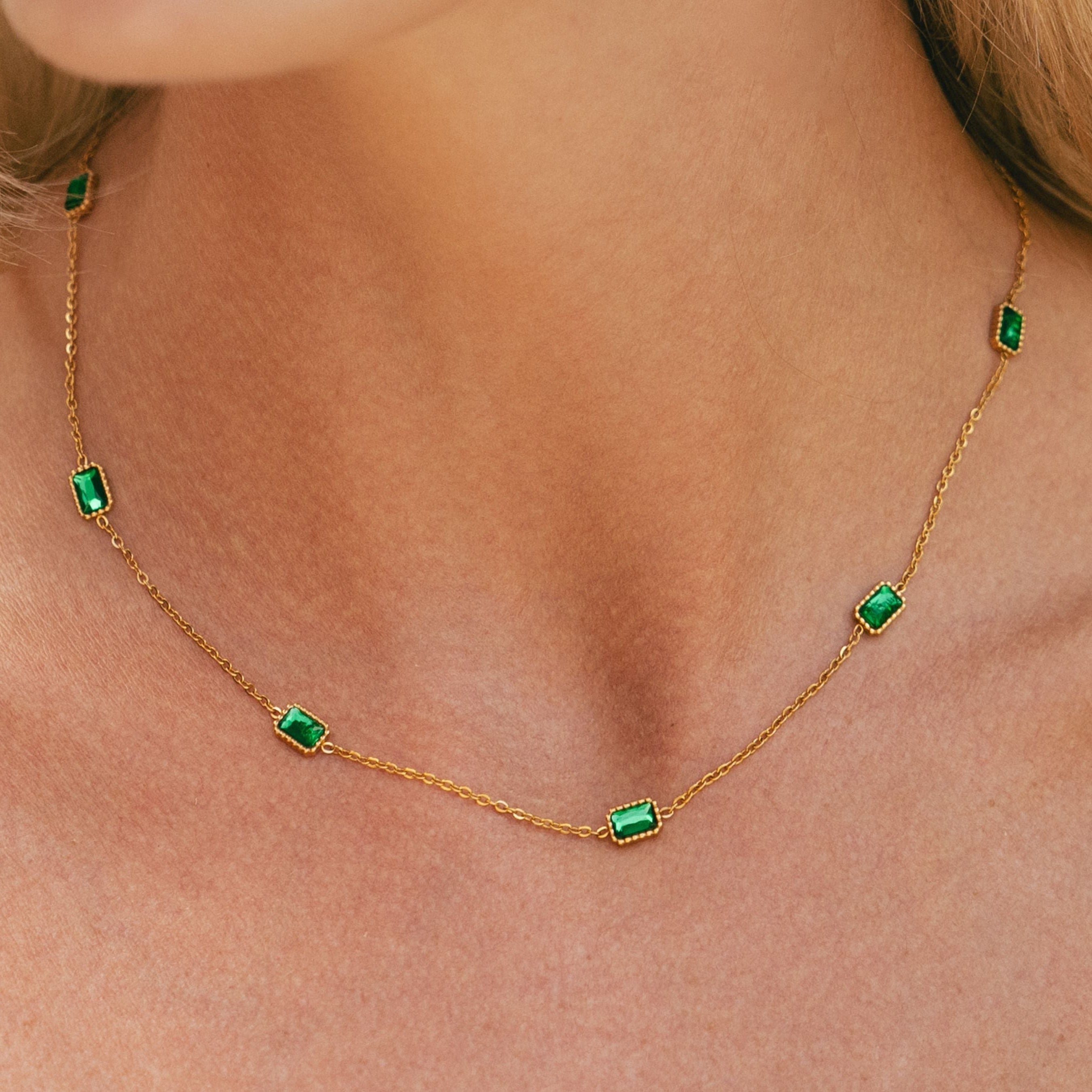 Francia Green Necklace