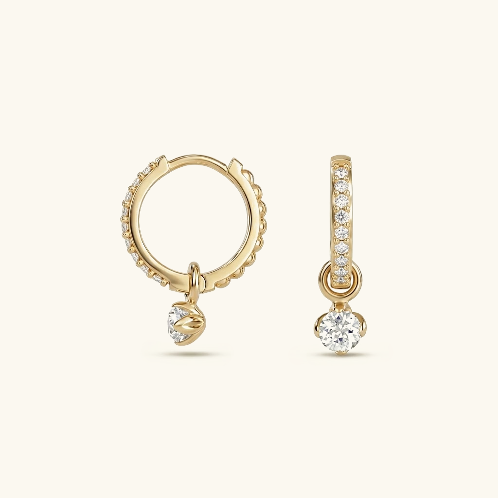 Blake Reversible Diamond Hoops