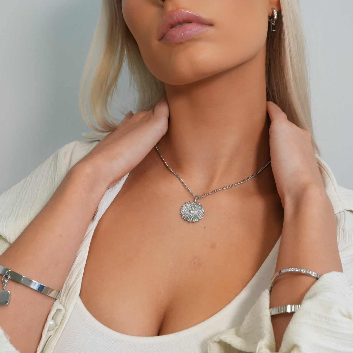 Albany Pendant Necklace - Silver