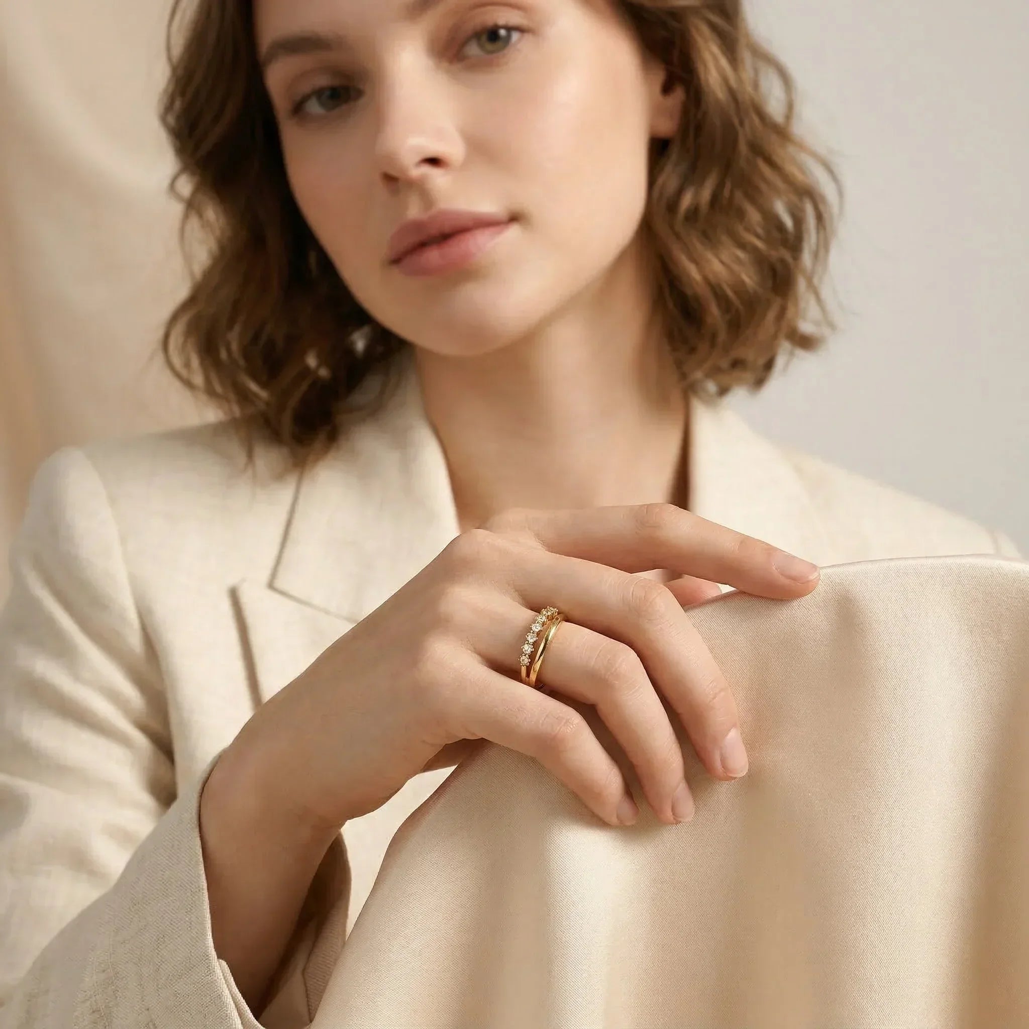Adeline Diamond Gold Ring