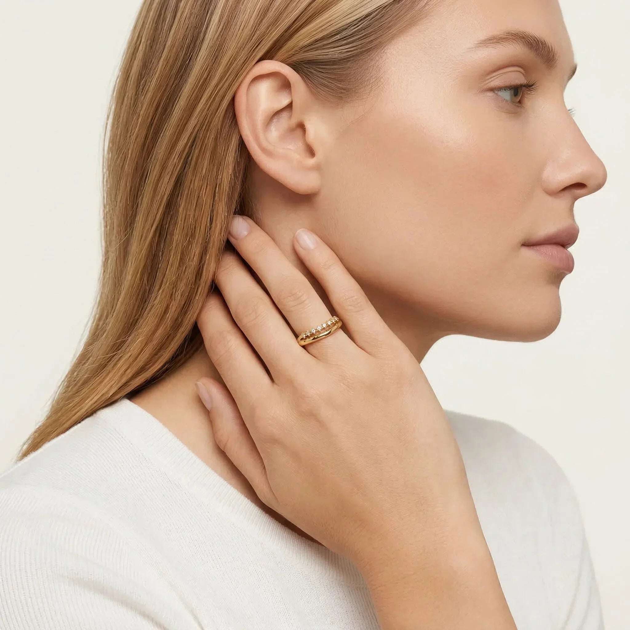 Adeline Diamond Gold Ring