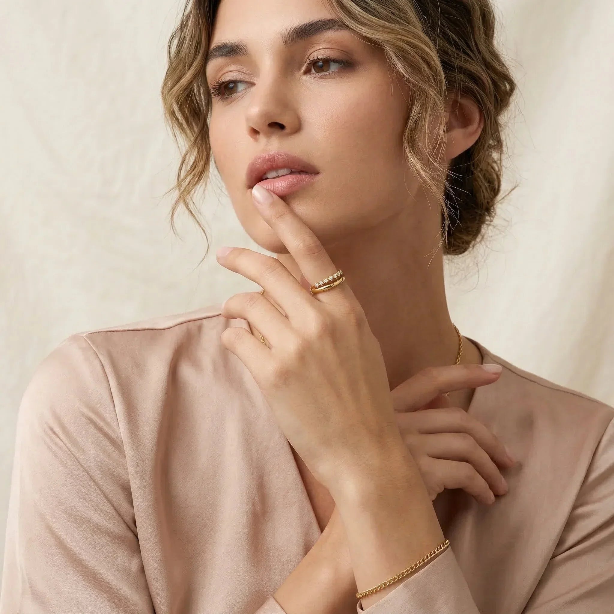 Adeline Diamond Gold Ring