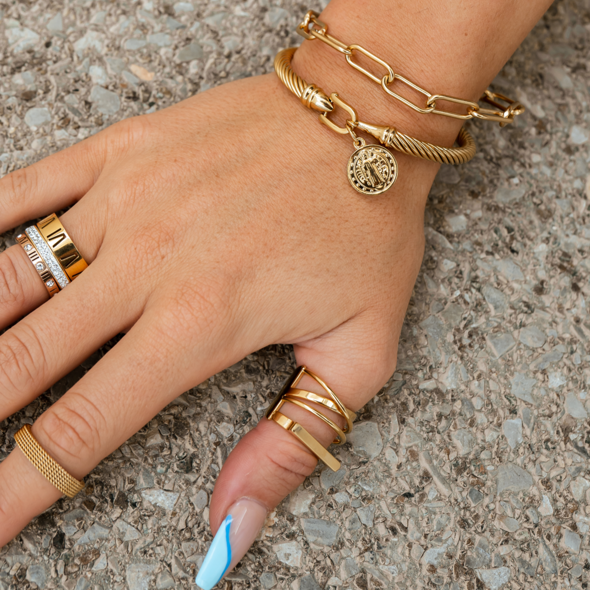 Coin Pendant Bracelet