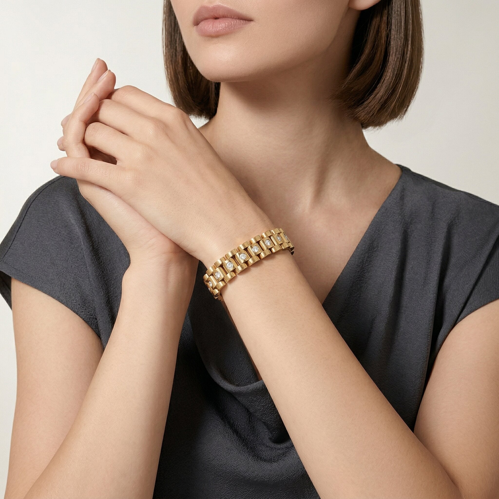 Gold Watchband Bracelet