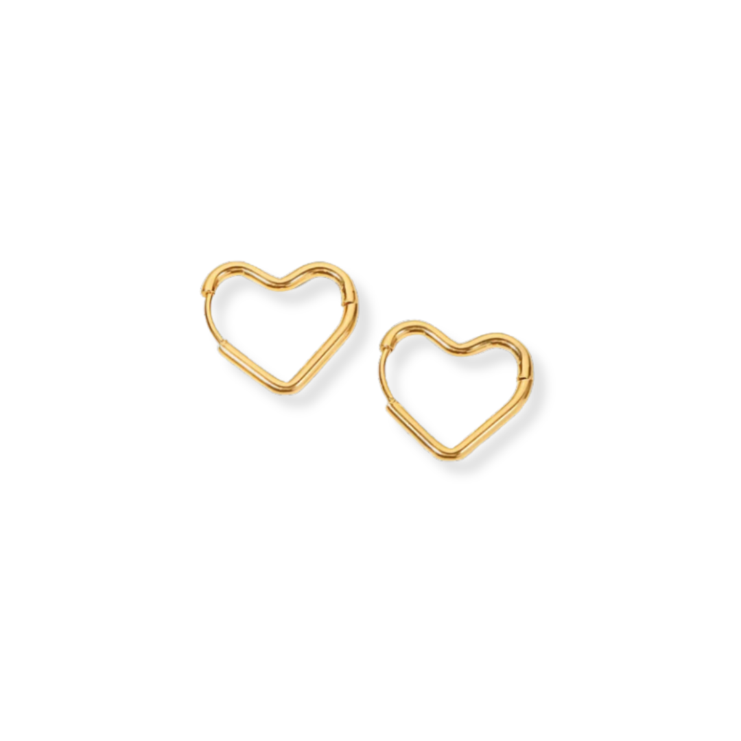 Helena Heart Hoop Earrings