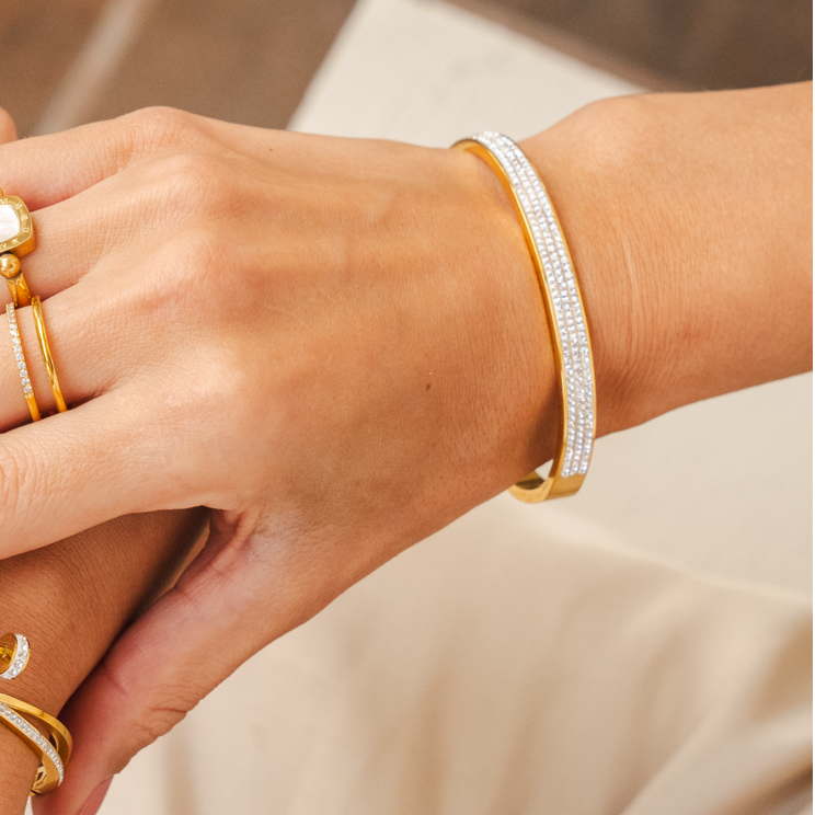 Luxe Stone Bangle Bracelet