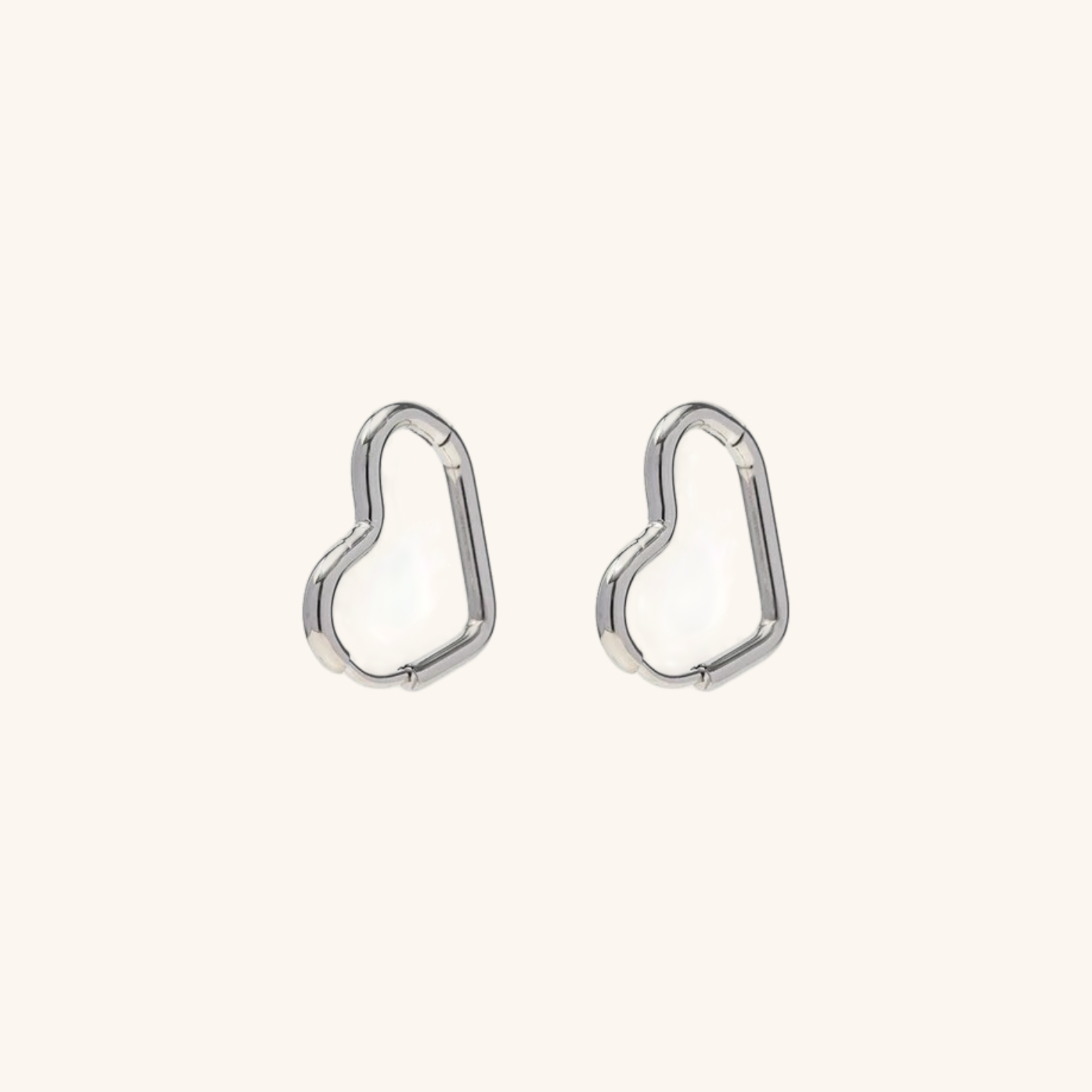Helena Heart Hoops Earrings