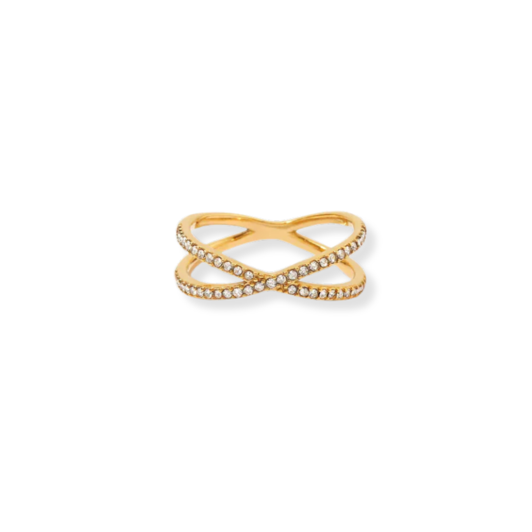 Nia Diamond Cross Ring