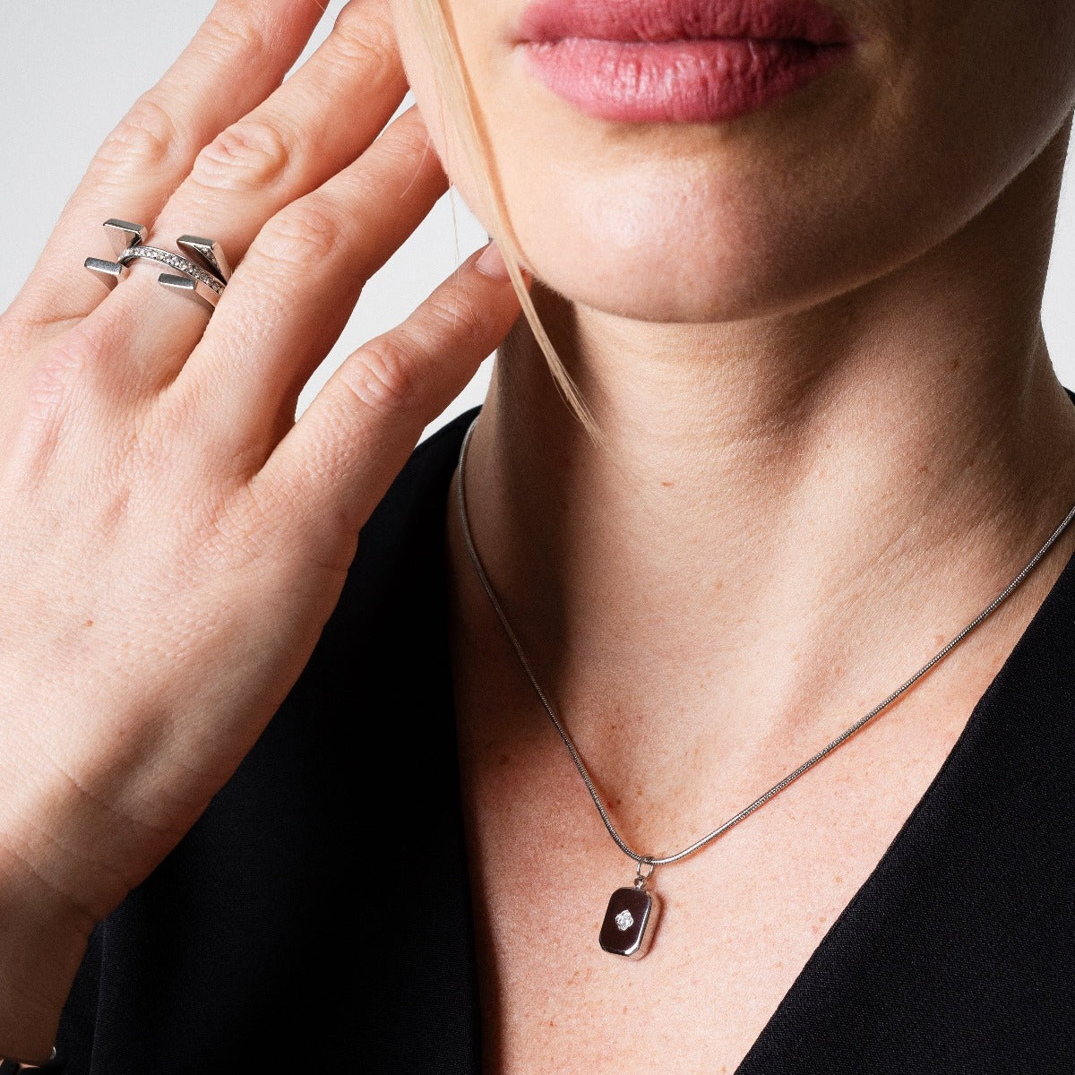 Tuscany Stone Ring - Silver