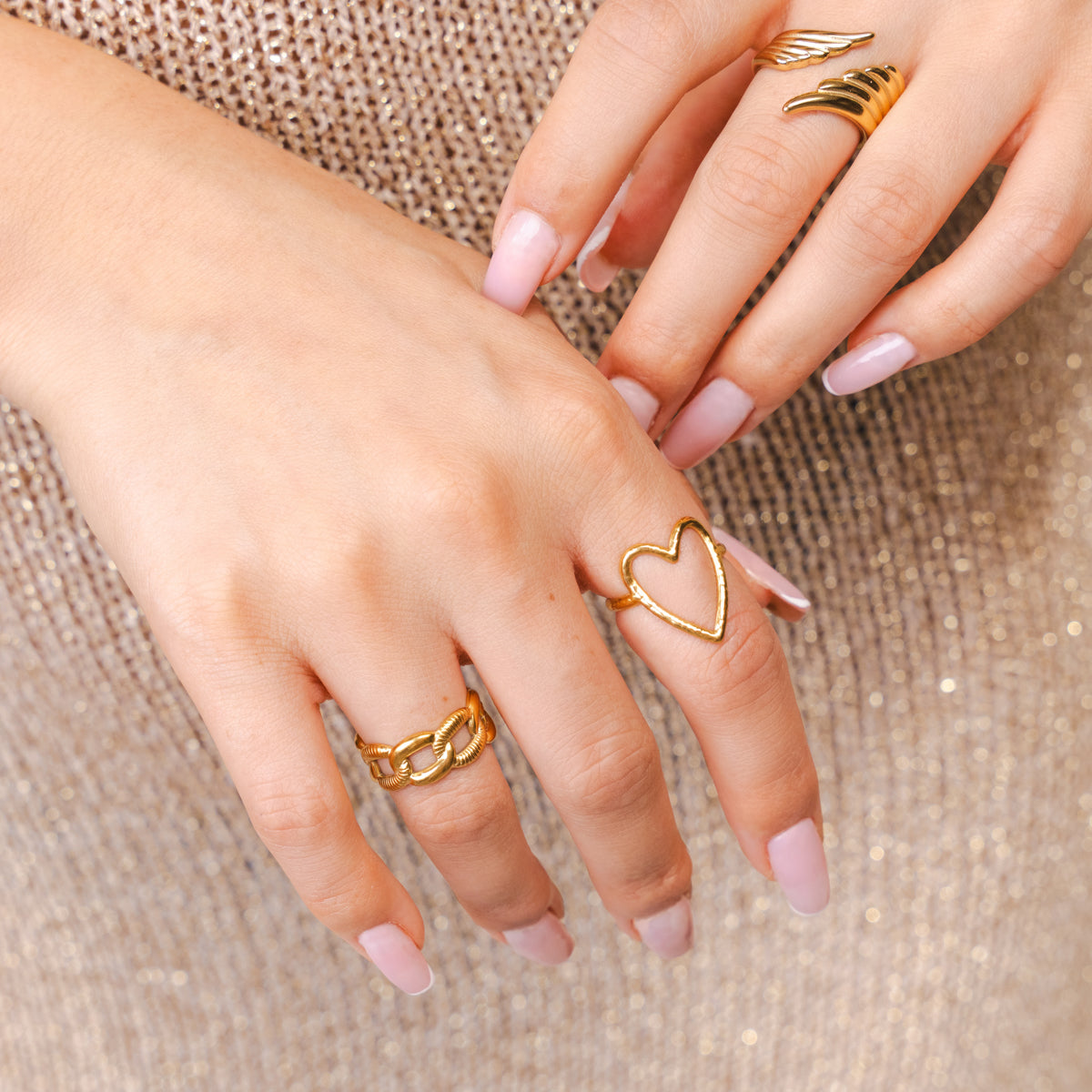 Celestial Wing Adjustable Wrap Ring