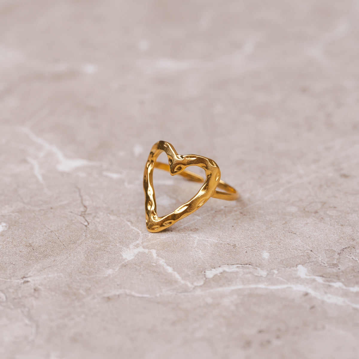 Crafted Heart Adjustable Ring