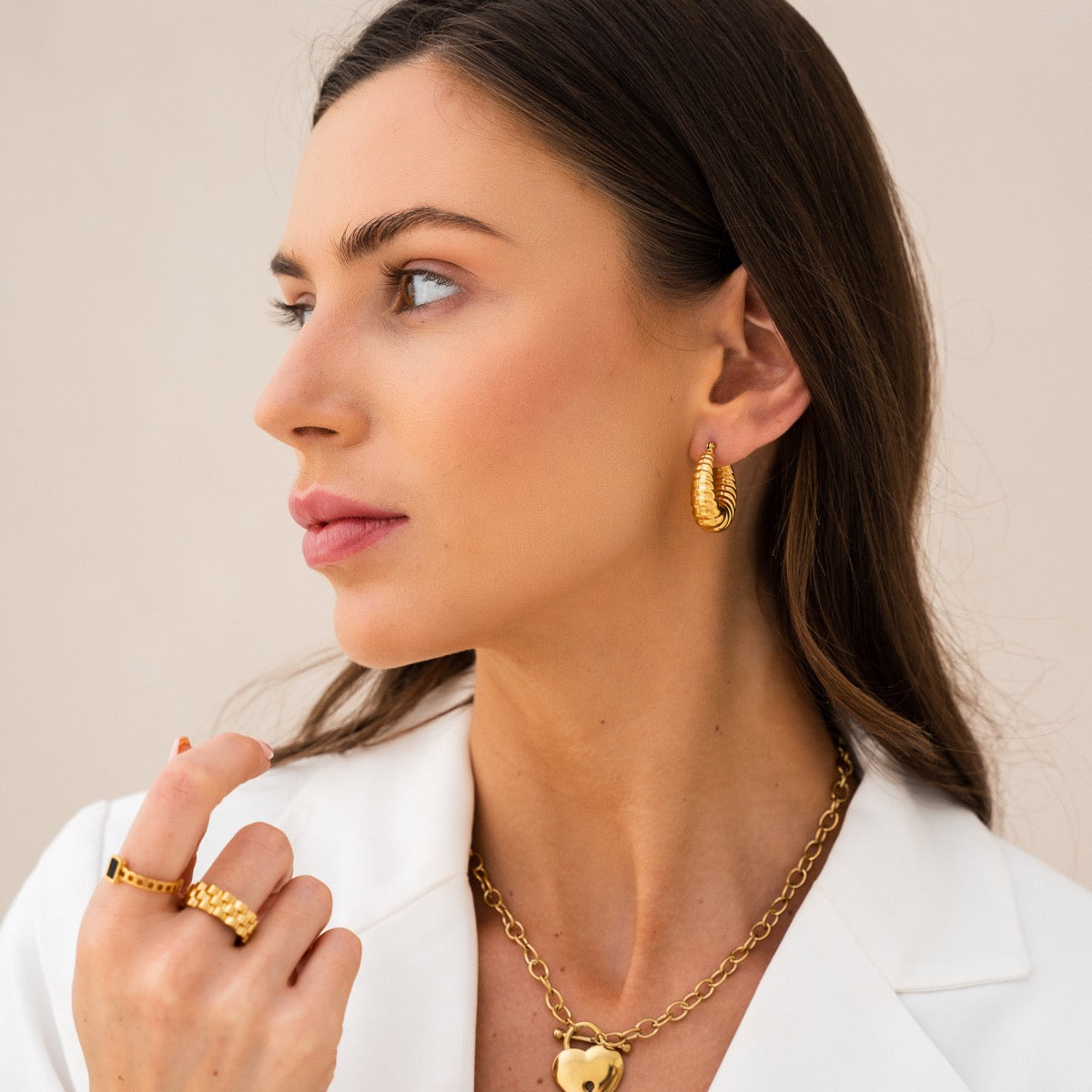 Croissant Hoop Earrings