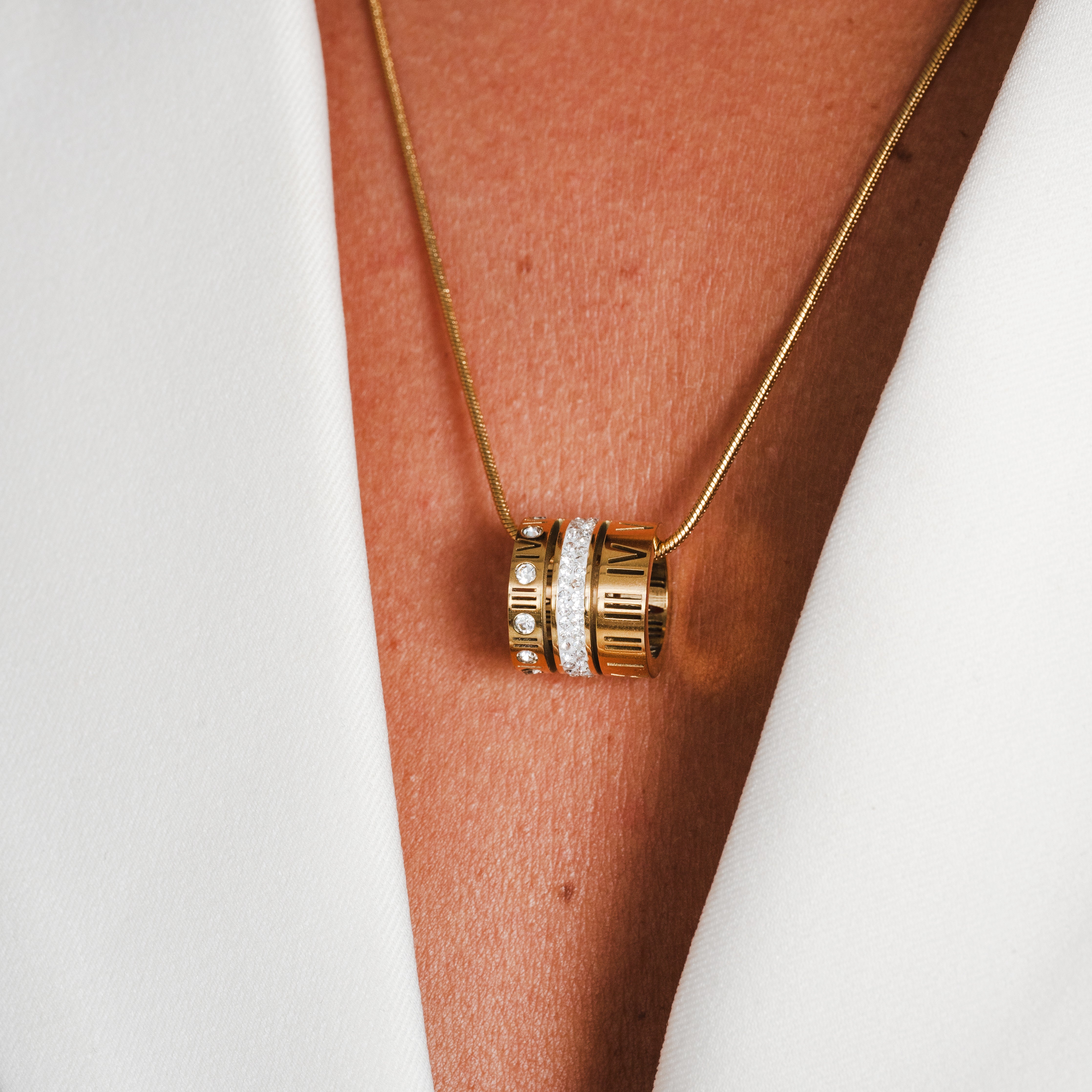 Triple Stack Ring Necklace