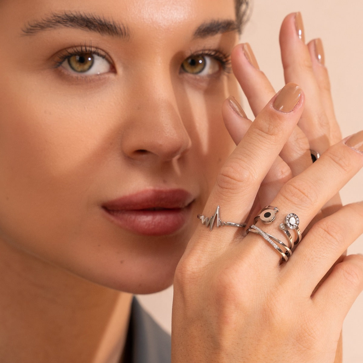 Lucia Stone Ring - Silver