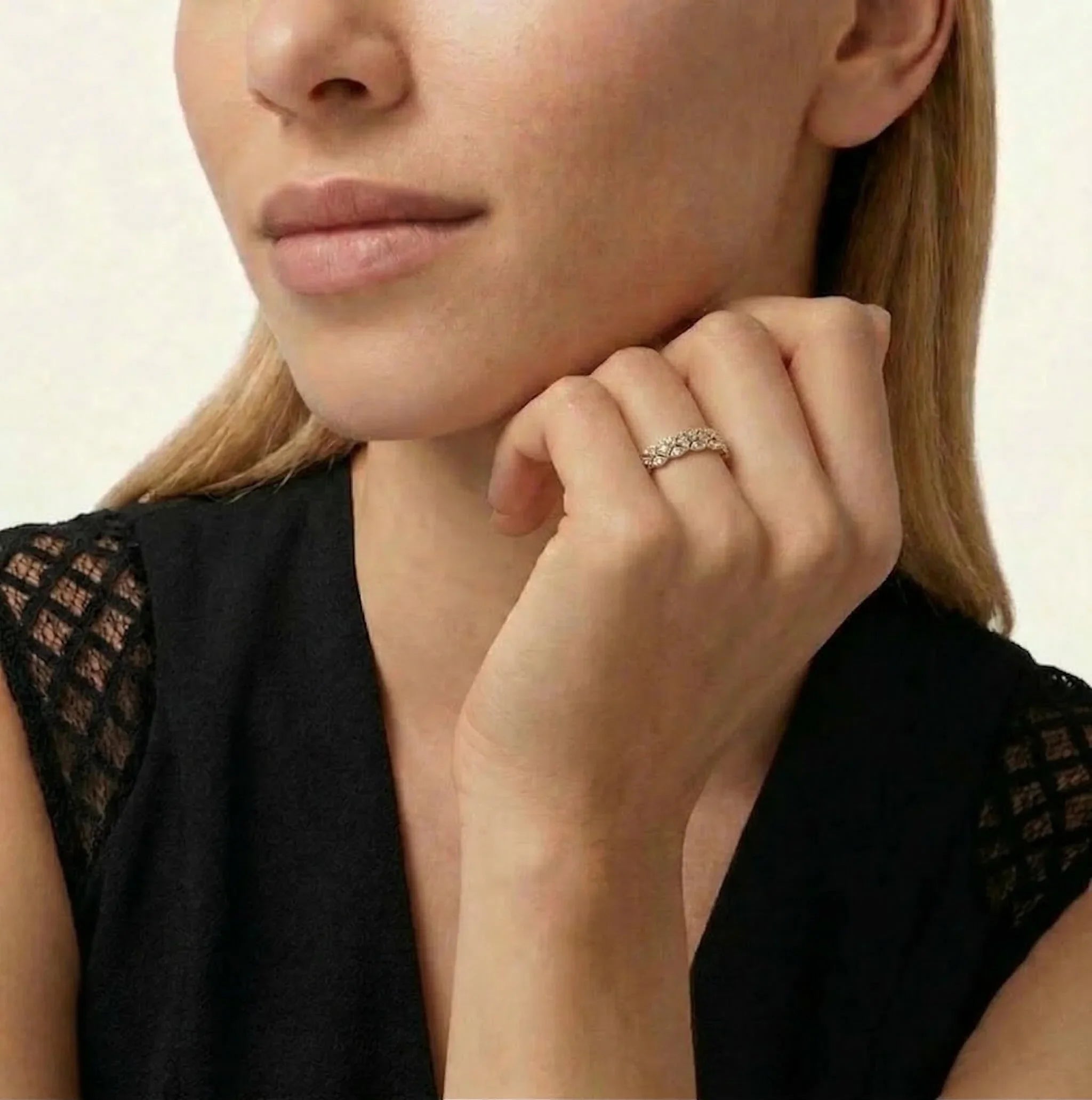 Camille Gold Patterned Ring