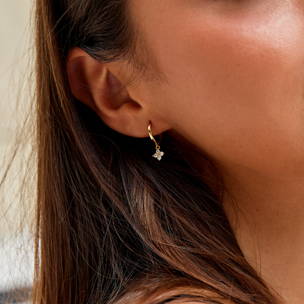 Mia Crystal Clover Earrings