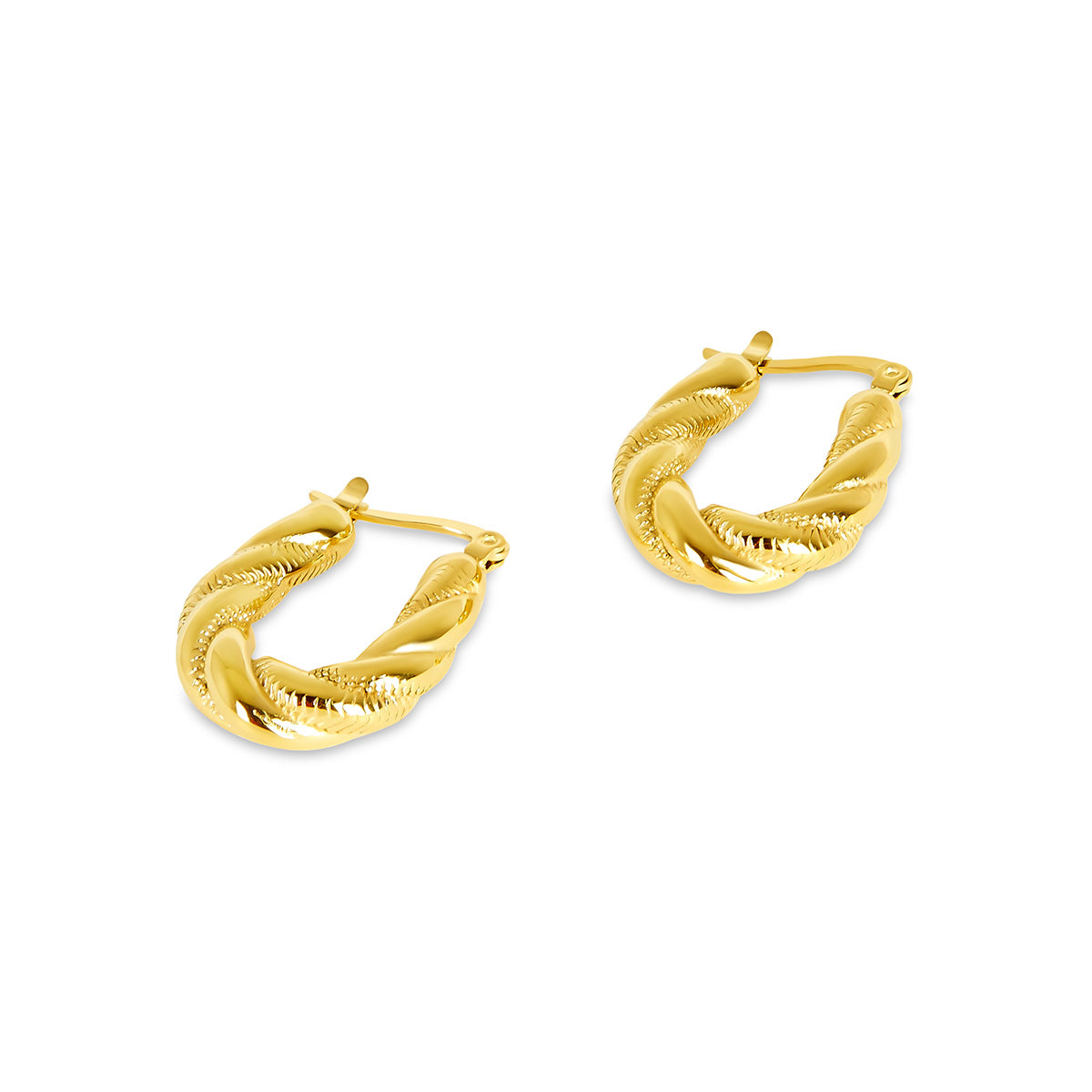 Ziyah Twist Hoop Earrings