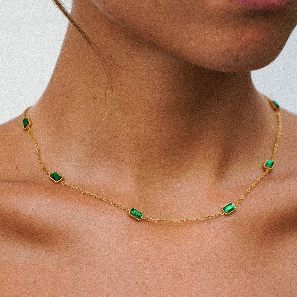 Francia Green Necklace