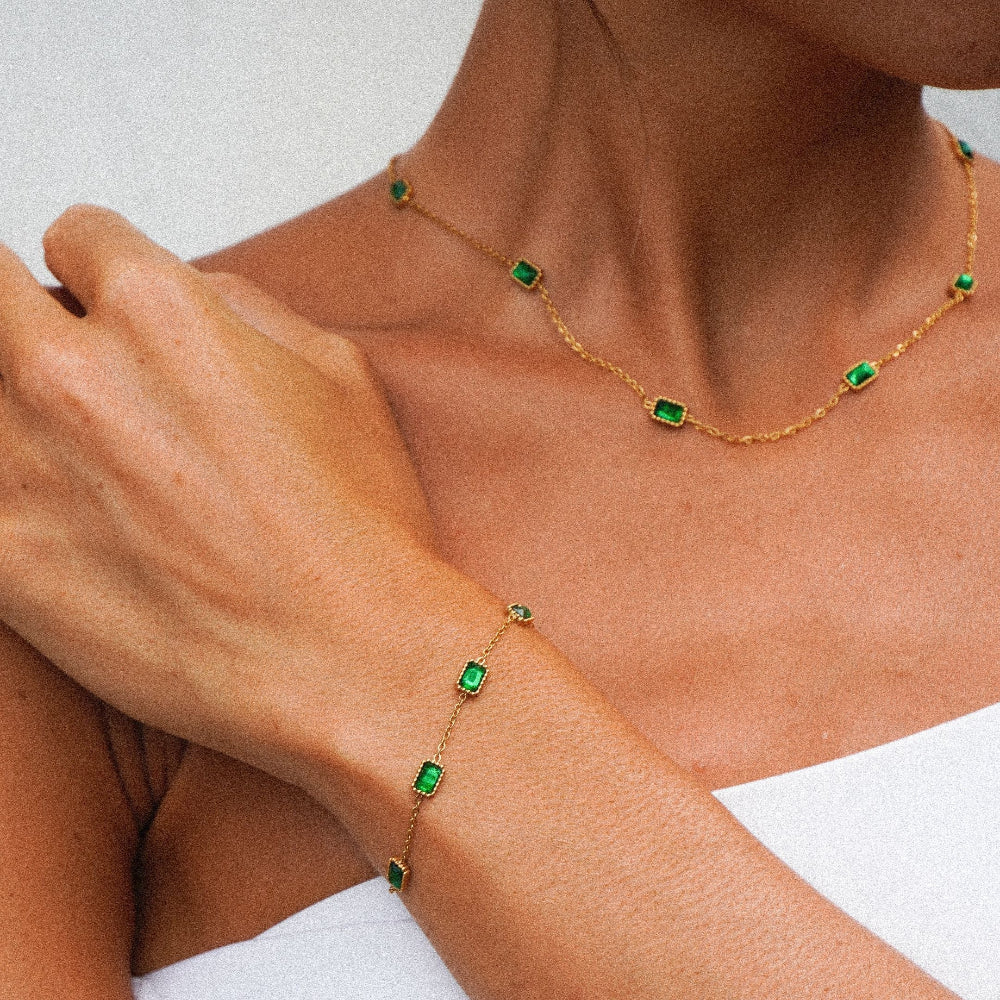 Francia Green Necklace
