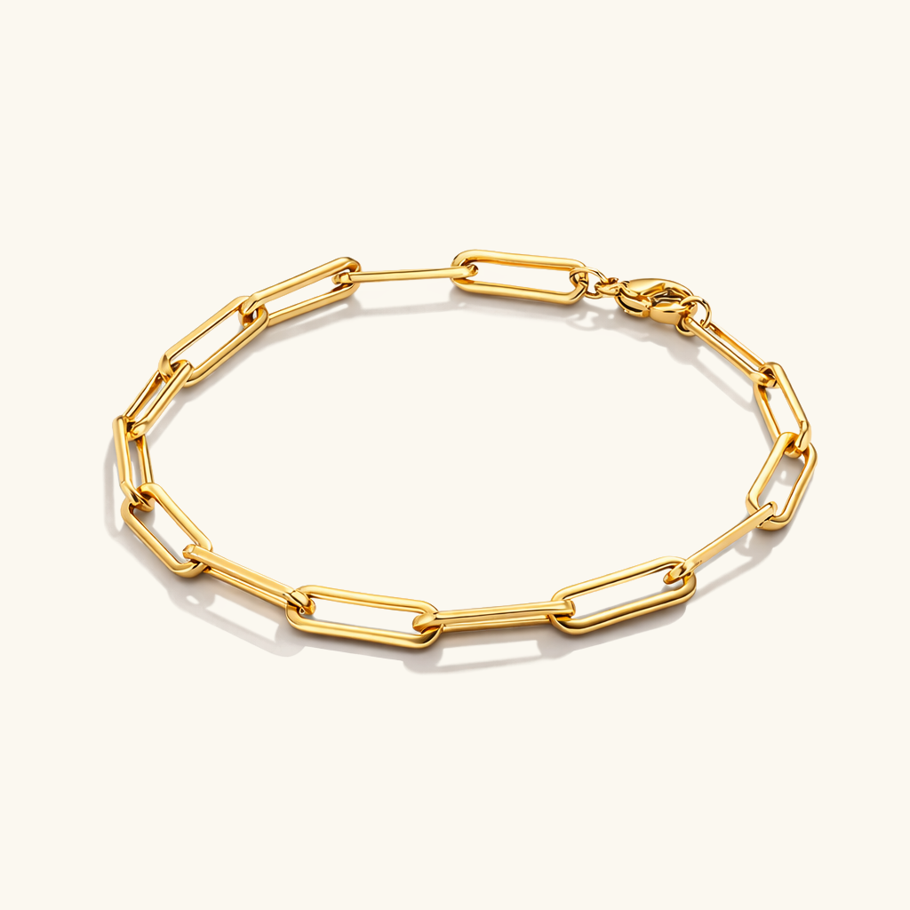 Eloise Gold Paperclip Bracelet