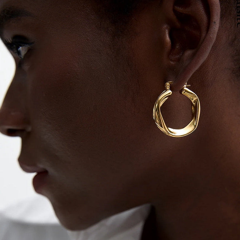 Twist Hoop Earrings