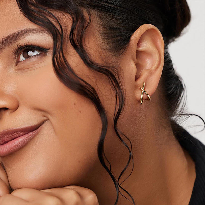 X Cross Earrings