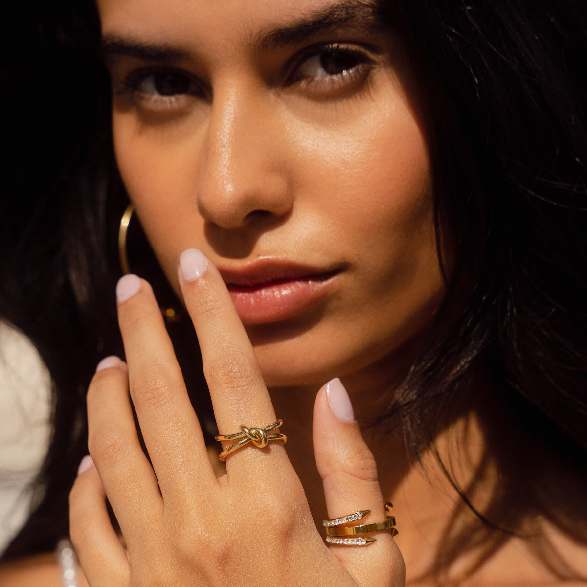 Four Point Nail Stone Ring