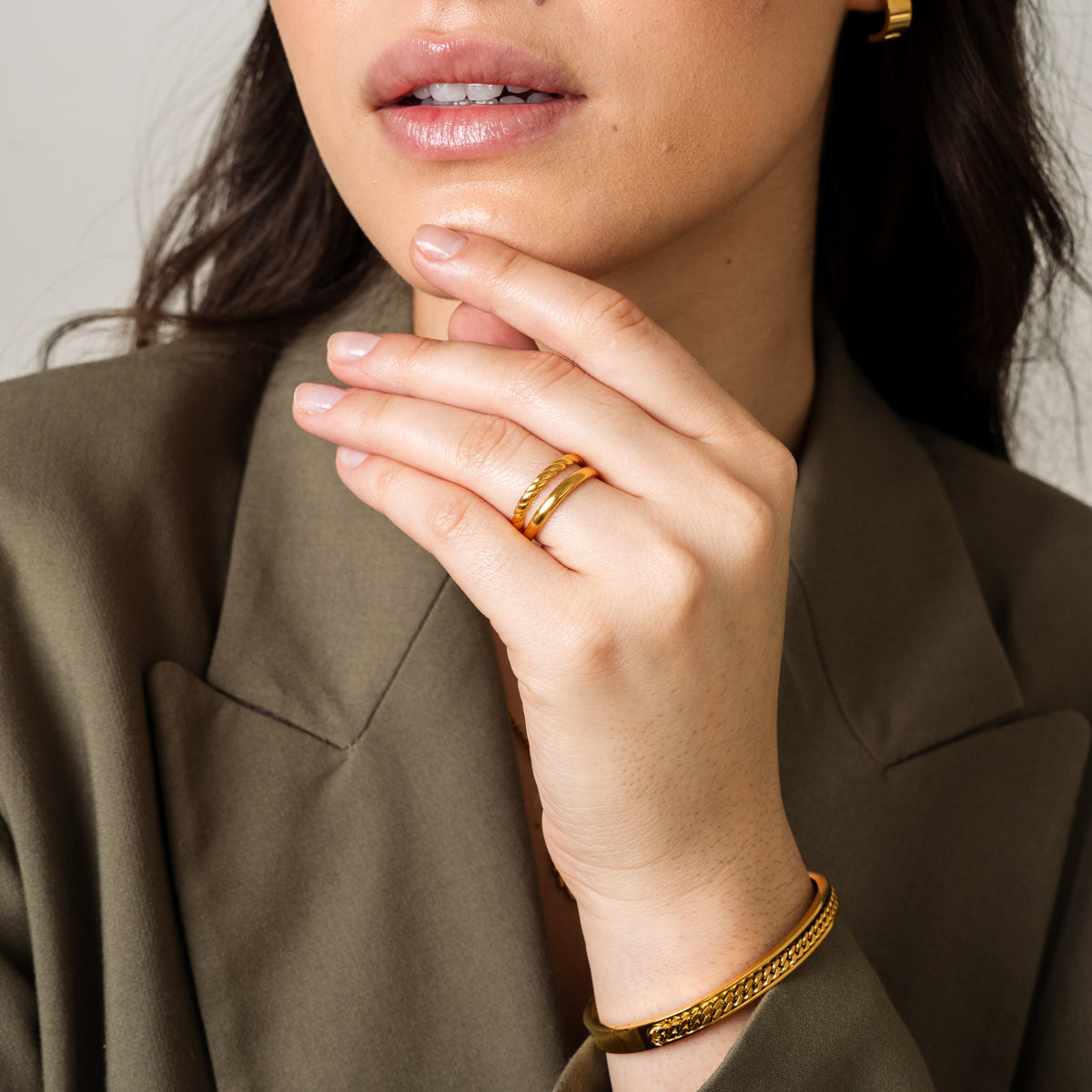 Curb Chain Bangle Bracelet