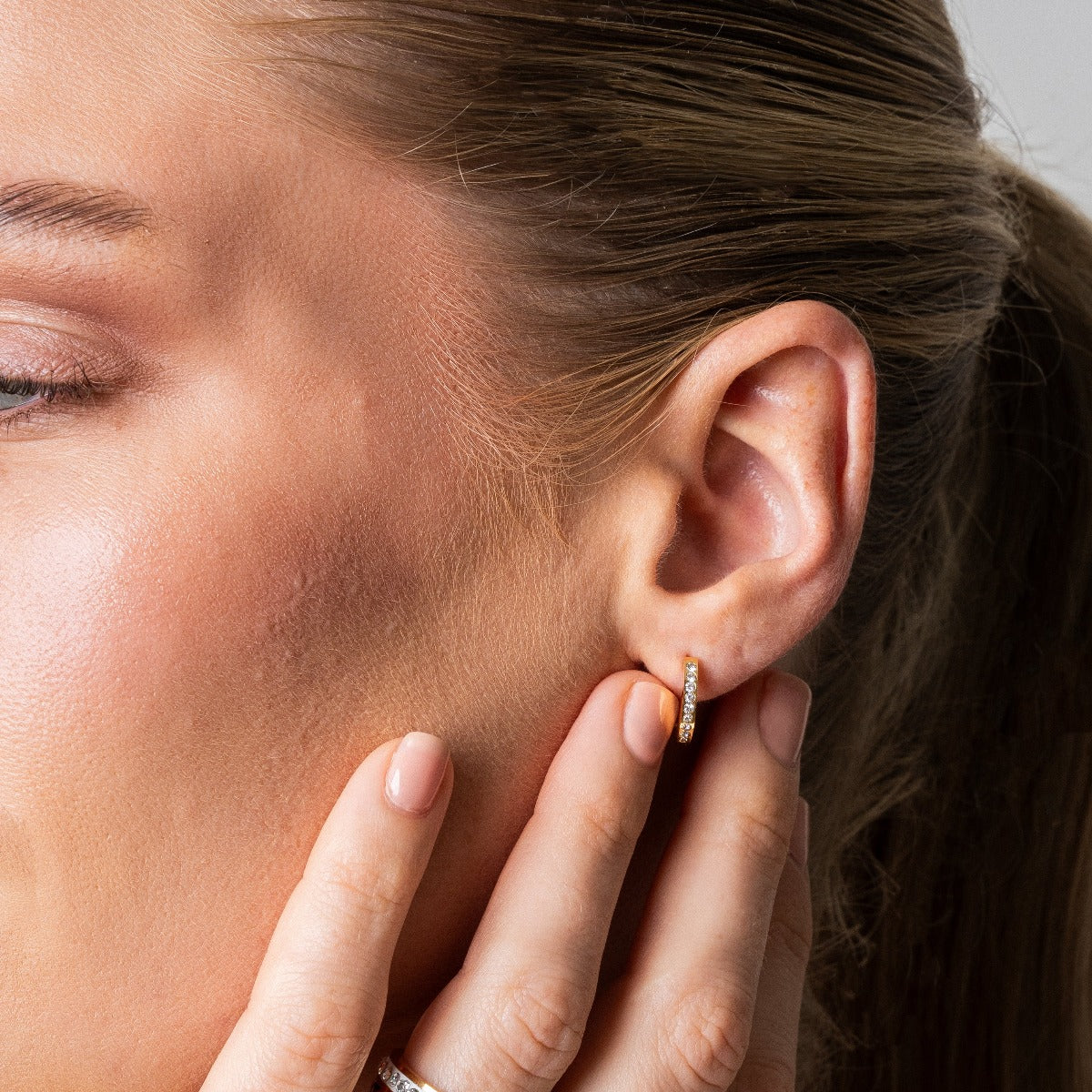 Arielle Stone Hoop Earring