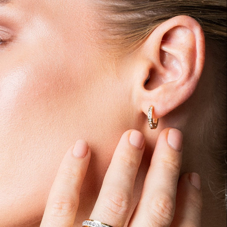 Arielle Stone Hoop Earring