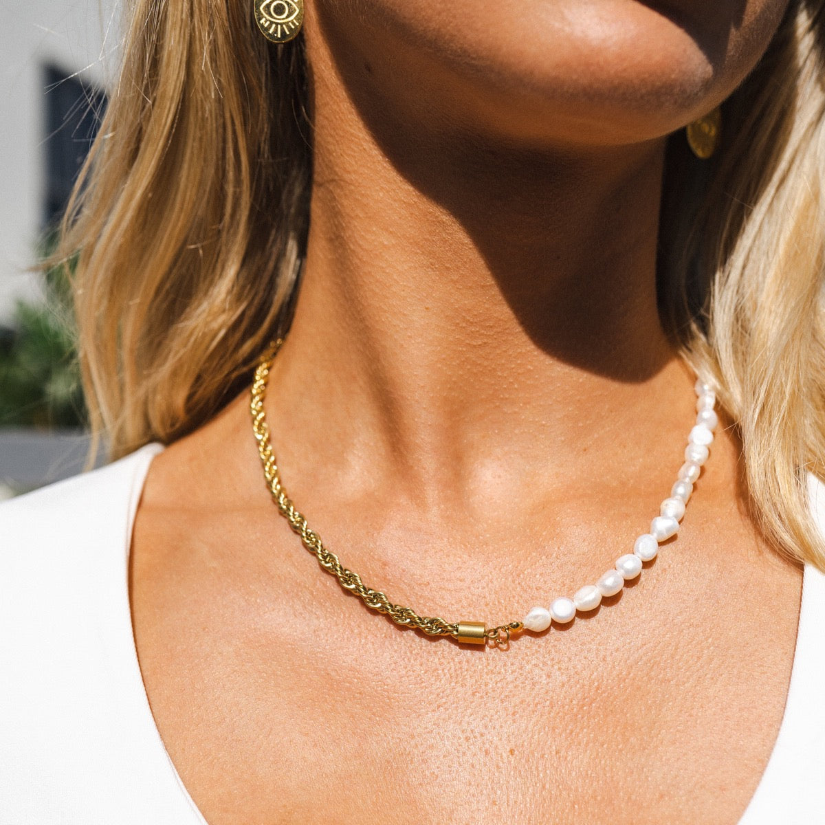 Pearl Rope Chain Necklace