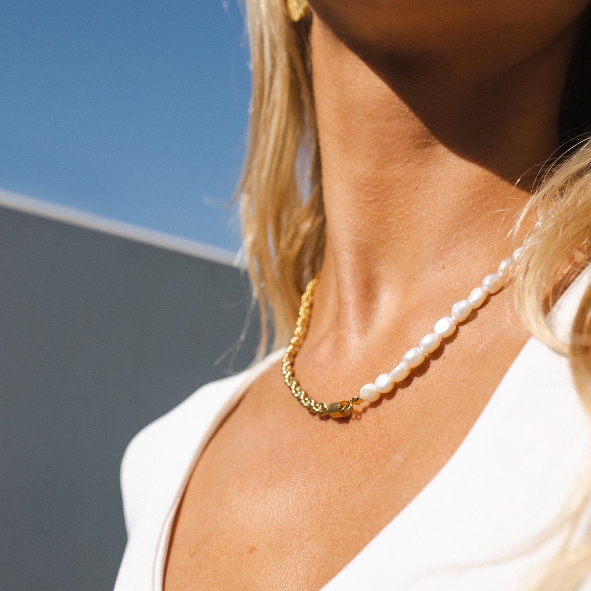Pearl Rope Chain Necklace