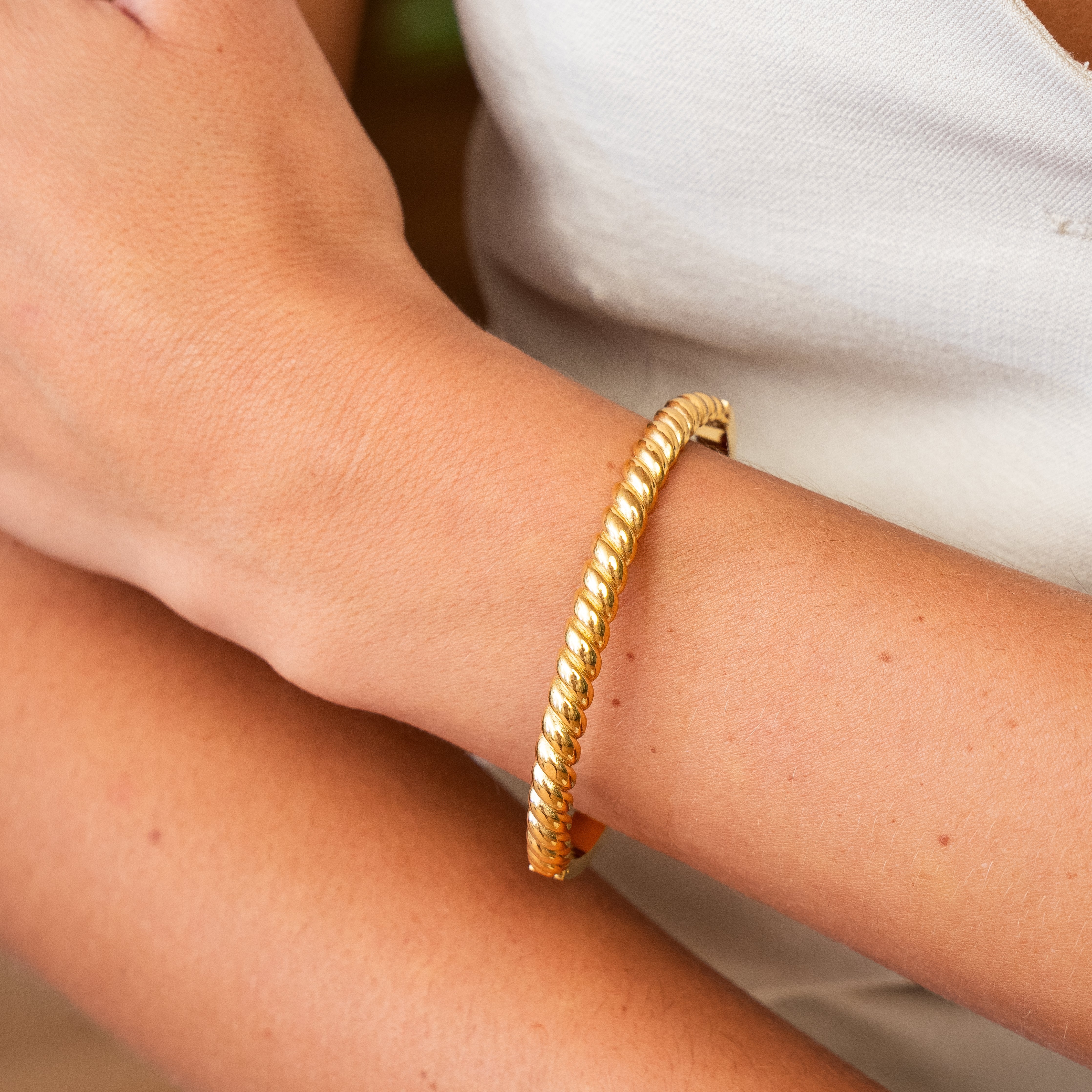 Croissant Bangle Bracelet