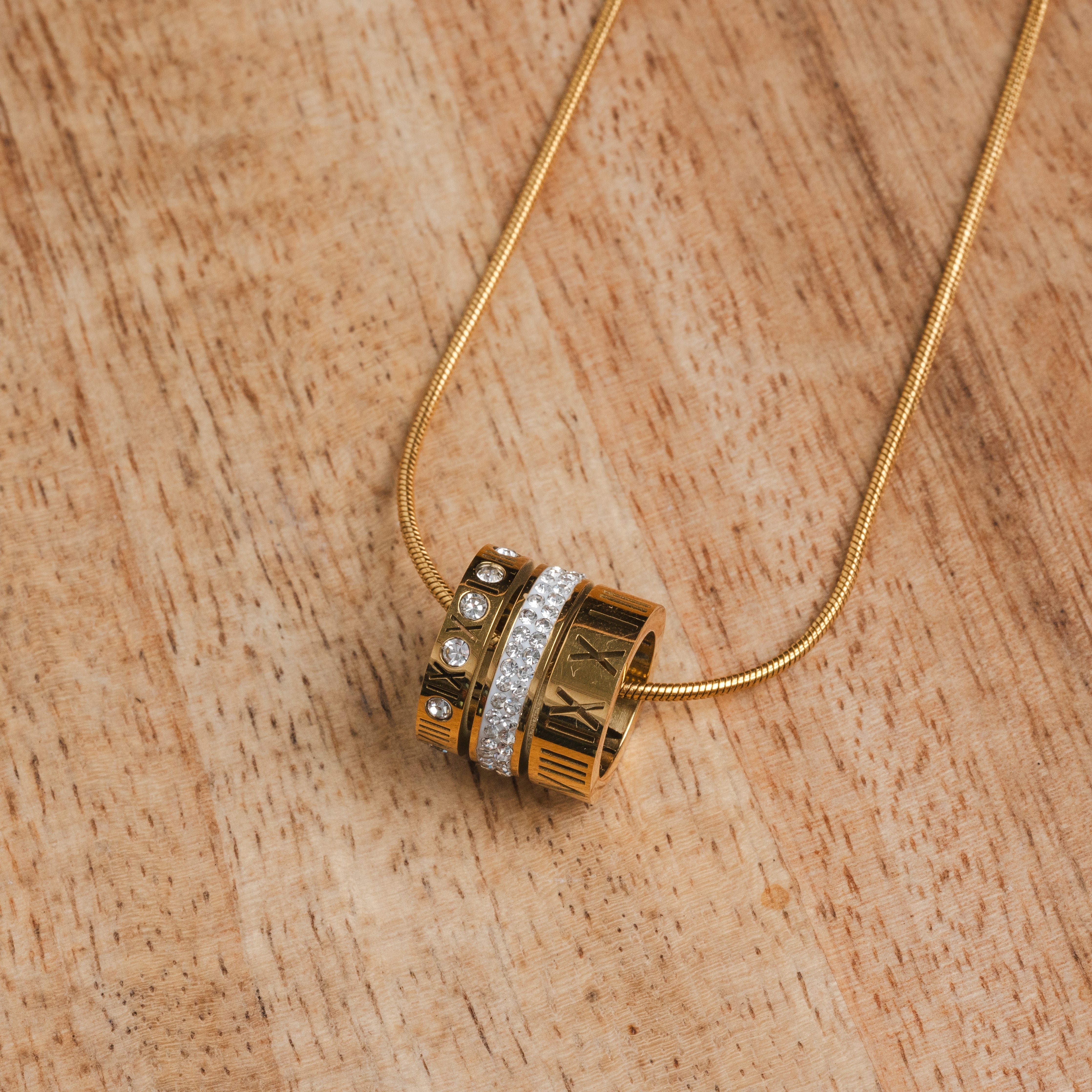 Triple Stack Ring Necklace