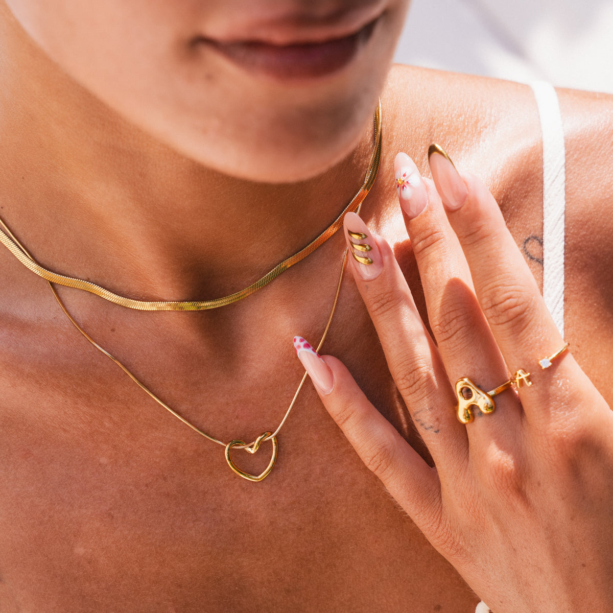 Woven Heart Layered Necklace