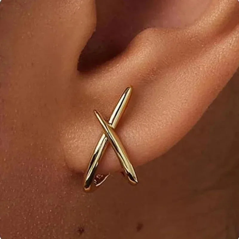 X Cross Earrings