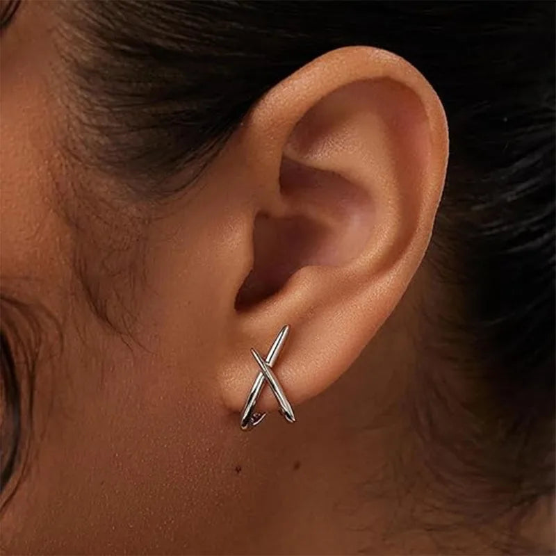 X Cross Earrings
